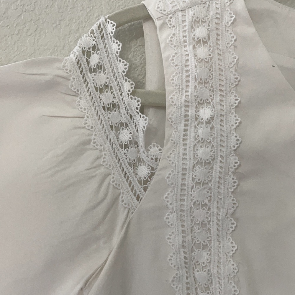 Anthropologie Dress | White Moon River Poplin - Picture 3 of 6